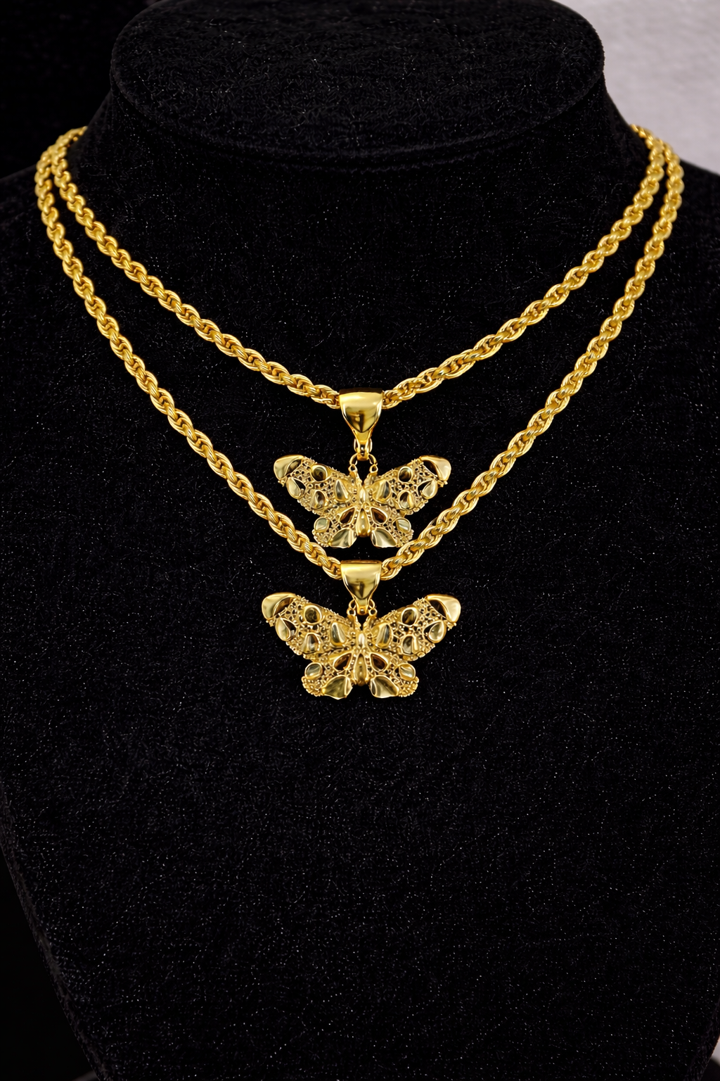 Nugget Butterfly Necklace