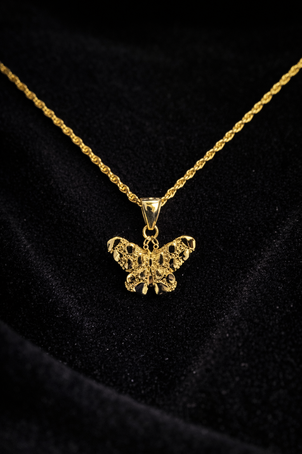 Nugget Butterfly Necklace